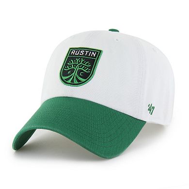 Men's '47 White Austin FC Two-Tone Clean Up Adjustable Hat