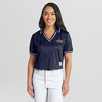 Women's WEAR by Erin Andrews Navy Houston Astros Cropped Polo