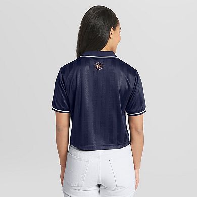 Women's WEAR by Erin Andrews Navy Houston Astros Cropped Polo