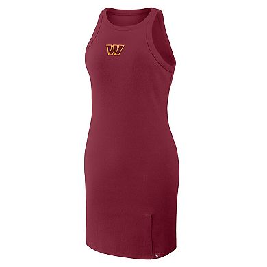 Women's Fanatics Burgundy Washington Commanders Push Beyond Tri-Blend Ribbed Sleeveless Dress
