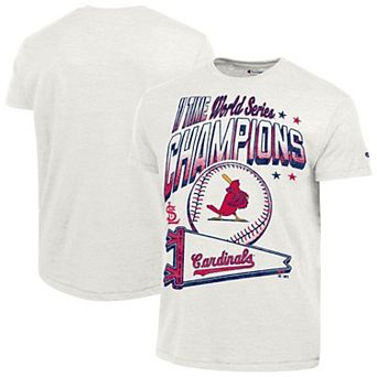 Men's Champion White St. Louis Cardinals Winning Tradition Cooperstown Tri-Blend T-Shirt