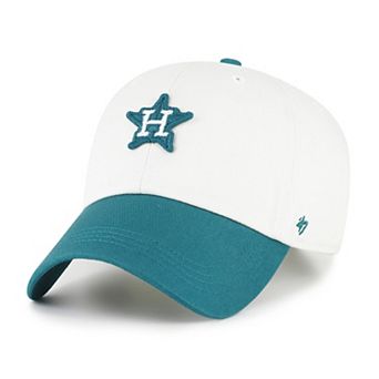 Men's '47 White/Teal Houston Astros Contemporary Tonal Clean Up Adjustable Hat