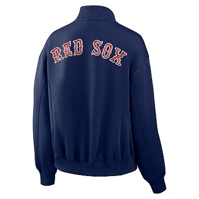 Women's Fanatics Navy Boston Red Sox Oversized Rage Against Full-Zip Jacket