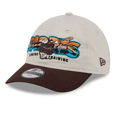 Youth New Era Stone/Brown San Diego Padres 2026 Spring Training Fan Pack Batter 9TWENTY Adjustable Hat