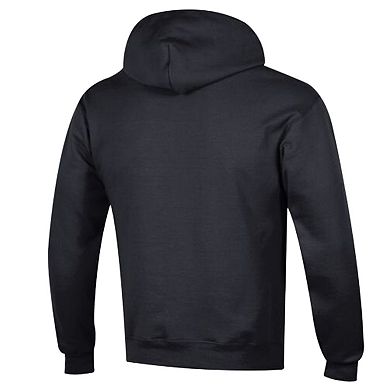 Men's Champion Black New Orleans Saints Powerblend Arch over Logo Hoodie