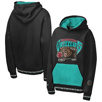 Youth Mitchell & Ness Black Vancouver Grizzlies Playmaker Fashion Fleece Hoodie