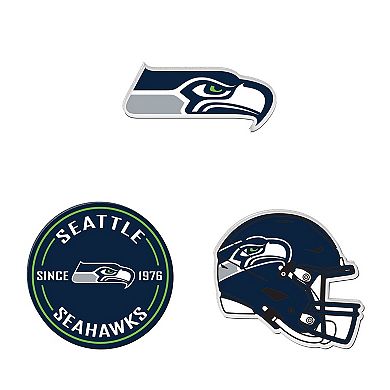 WinCraft Seattle Seahawks 3-Pack Premium Fridge Magnet Set