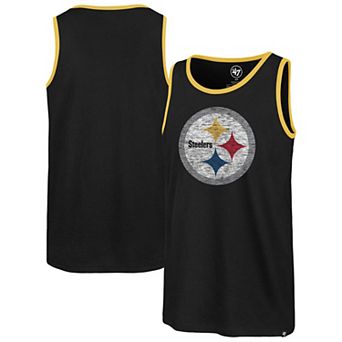 Men's '47 Black Pittsburgh Steelers Premier Franklin Tank Top
