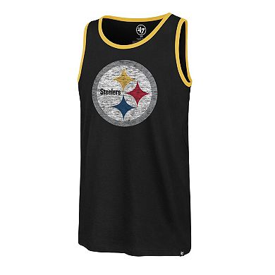 Men's '47 Black Pittsburgh Steelers Premier Franklin Tank Top