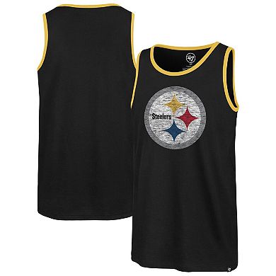 Men's '47 Black Pittsburgh Steelers Premier Franklin Tank Top