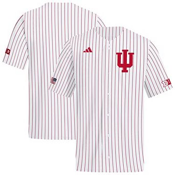 Men's adidas White Indiana Hoosiers Home Replica Baseball Jersey