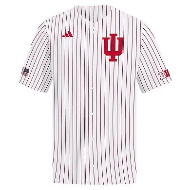 Men's adidas White Indiana Hoosiers Home Replica Baseball Jersey