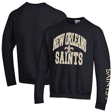 Men's Champion Black New Orleans Saints Powerblend Fleece Sweatshirt