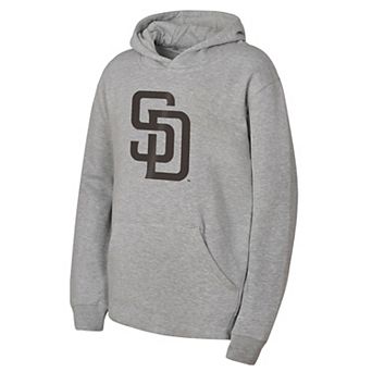 Youth Outerstuff Gray San Diego Padres Primary Logo Fleece Hoodie