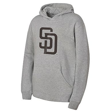 Youth Outerstuff Gray San Diego Padres Primary Logo Fleece Hoodie