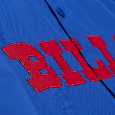 Men's Mitchell & Ness Royal Buffalo Bills Coaches Full-Snap Hooded Windbreaker Jacket