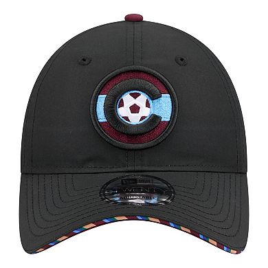 Men's New Era Black Colorado Rapids 2026 Jersey Hook 9TWENTY Adjustable Hat