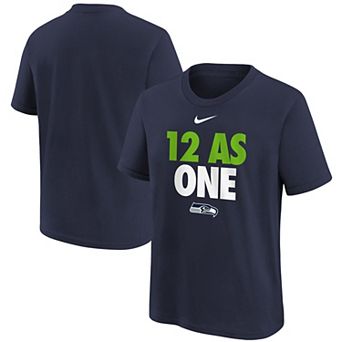 Youth Nike College Navy Seattle Seahawks 12 As One T-Shirt