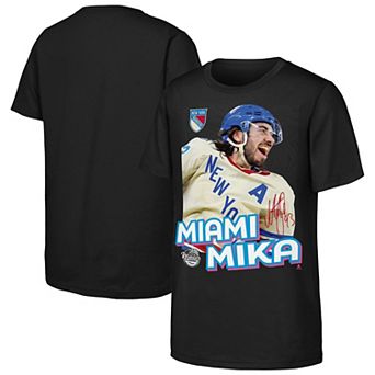 Youth Outerstuff Mika Zibanejad Black New York Rangers Miami Mika T-Shirt