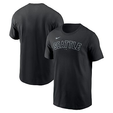 Men's Nike Black Seattle Mariners Alternate Wordmark T-Shirt