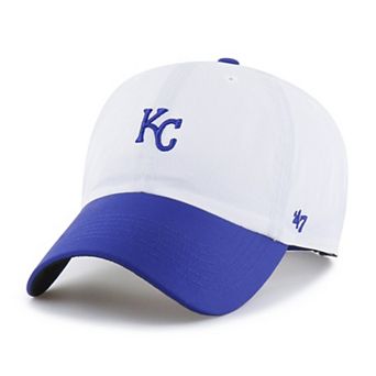 Men's '47 White/Royal Kansas City Royals Vista Mini Clean Up brrr° Adjustable Hat