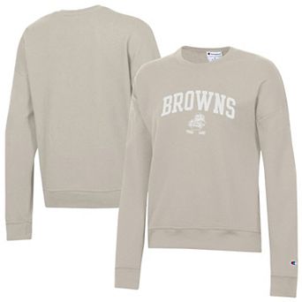 Women's Champion Light Brown Cleveland Browns Powerblend Cocoa Butter Fleece Sweatshirt