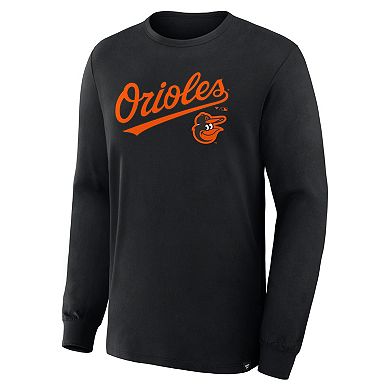 Men's Fanatics Black Baltimore Orioles Lock-Up Legacy Long Sleeve T-Shirt