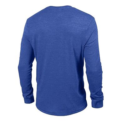 Men's Champion Heather Royal Seattle Seahawks Ultimate Tri-Blend Long Sleeve T-Shirt