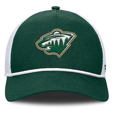 Men's Fanatics Green/White Minnesota Wild Bermuda A-Frame Adjustable Hat