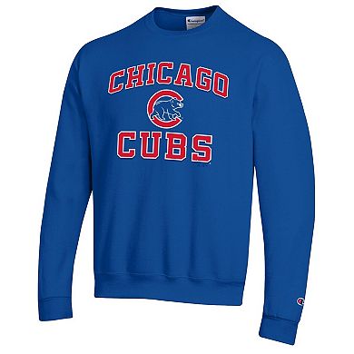 Men's Champion Royal Chicago Cubs Heart & Soul Powerblend Sweatshirt