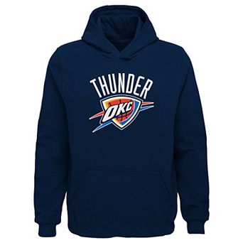 Youth Outerstuff Navy Oklahoma City Thunder Primary Logo Pullover Hoodie