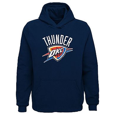 Youth Outerstuff Navy Oklahoma City Thunder Primary Logo Pullover Hoodie