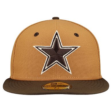 Men's New Era Light Brown/Dark Brown Dallas Cowboys Two-Tone Walnut 59FIFTY Fitted Hat