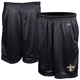 Men's Champion Black New Orleans Saints Classic Mesh Shorts