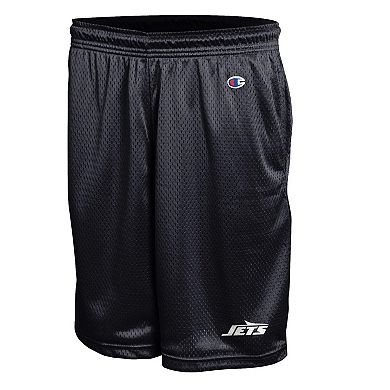 Men's Champion Black New York Jets Classic Mesh Shorts