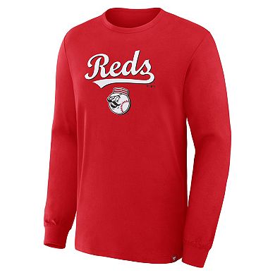 Men's Fanatics Red Cincinnati Reds Lock-Up Legacy Long Sleeve T-Shirt