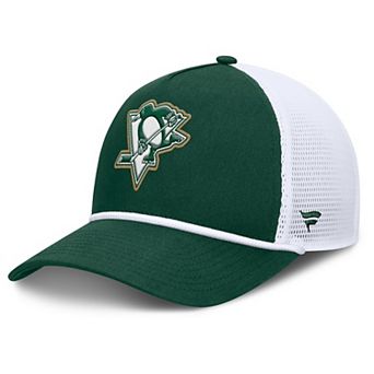 Men's Fanatics Green/White Pittsburgh Penguins Bermuda A-Frame Adjustable Hat