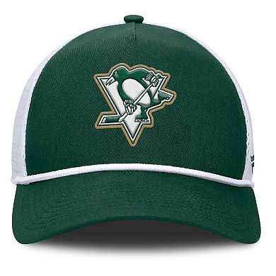 Men's Fanatics Green/White Pittsburgh Penguins Bermuda A-Frame Adjustable Hat