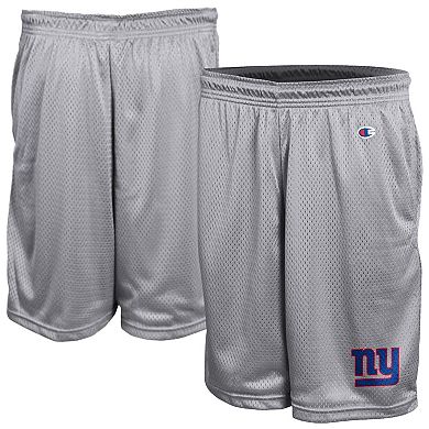 Men's Champion Gray New York Giants Classic Mesh Shorts