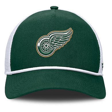 Men's Fanatics Green/White Detroit Red Wings Bermuda A-Frame Adjustable Hat