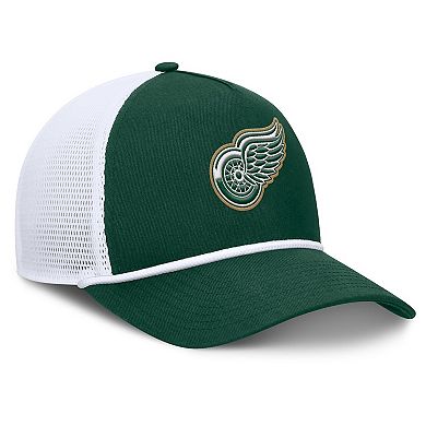 Men's Fanatics Green/White Detroit Red Wings Bermuda A-Frame Adjustable Hat