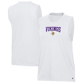 Women's Champion White Minnesota Vikings Muscle Tank Top