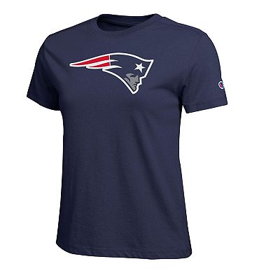 Women's Champion Navy New England Patriots Logo T-Shirt