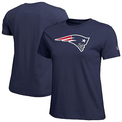 Women's Champion Navy New England Patriots Logo T-Shirt