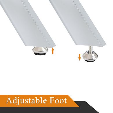 CEWOR Modern Square Glass Edge Table,Clear Tempered