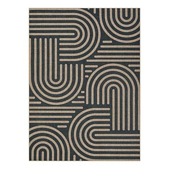 Garvee Geometric Area Rug Machine Washable Non Slip Low Pile Carpet for Modern Living Room Bedroom