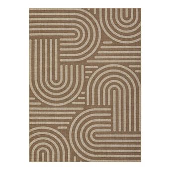 Garvee Geometric Area Rug Machine Washable Non Slip Low Pile Carpet for Modern Living Room Bedroom