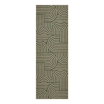 Garvee Geometric Area Rug Machine Washable Non Slip Low Pile Carpet for Modern Living Room Bedroom