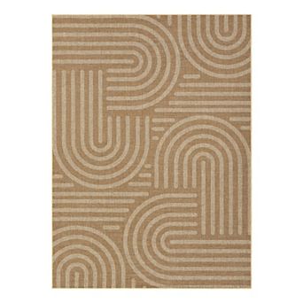 Garvee Geometric Area Rug Machine Washable Non Slip Low Pile Carpet for Modern Living Room Bedroom
