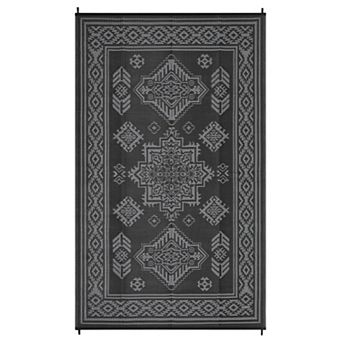 Boho Outdoor Area Rug Washable Easy to clean Portable Stain Resistant Mat for Balcony Garden Picnic